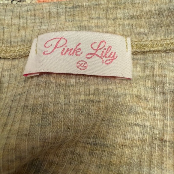 Pink Lily Heathered Gray Long Sleeve Bodysuit - Picture 4 of 4